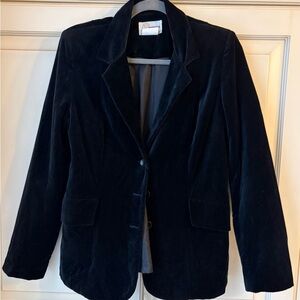 Perruzza Vintage Black Velvet Women's Blazer (see measurements)